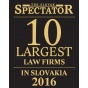 ADVOKÁTSKA KANCELÁRIA SOUKENÍK - ŠTRPKA v „TOP 10 LARGEST LAW FIRMS IN SLOVAKIA 2016“